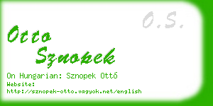 otto sznopek business card